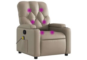 vidaXL Massagestoel Kunstleer Cappuccino - 35% Korting