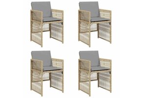 vidaXL Tuinstoelen Set (4x) Poly Rattan Beige - 30% Korting