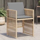 vidaXL Tuinstoelen Set (4x) Poly Rattan Beige - 30% Korting