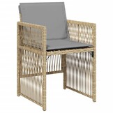 vidaXL Tuinstoelen Set (4x) Poly Rattan Beige - 30% Korting
