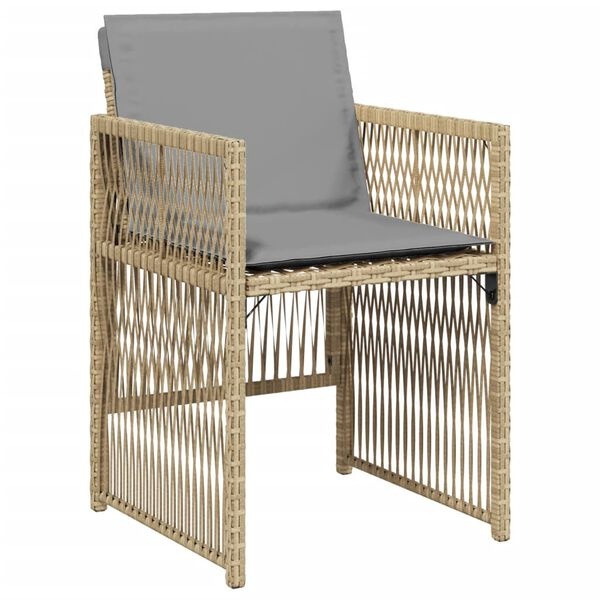 vidaXL Tuinstoelen Set (4x) Poly Rattan Beige - 30% Korting