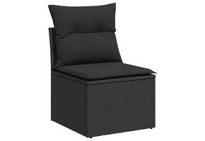 VidaXL Tuinstoel Poly Rattan Zwart - Nu 30% Korting!