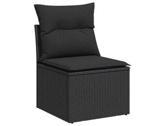 VidaXL Tuinstoel Poly Rattan Zwart - Nu 30% Korting!