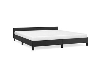vidaXL Bedframe met hoofdeinde - Zwart - 160x200 cm - 30% Korting