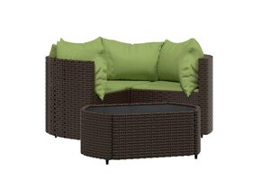 VidaXL 4-delige Loungeset met Kussens - 40% Korting!