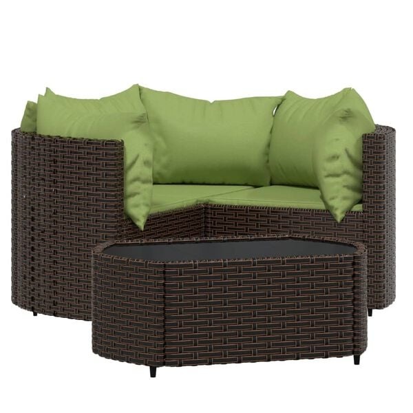 VidaXL 4-delige Loungeset met Kussens - 40% Korting!