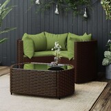 VidaXL 4-delige Loungeset met Kussens - 40% Korting!
