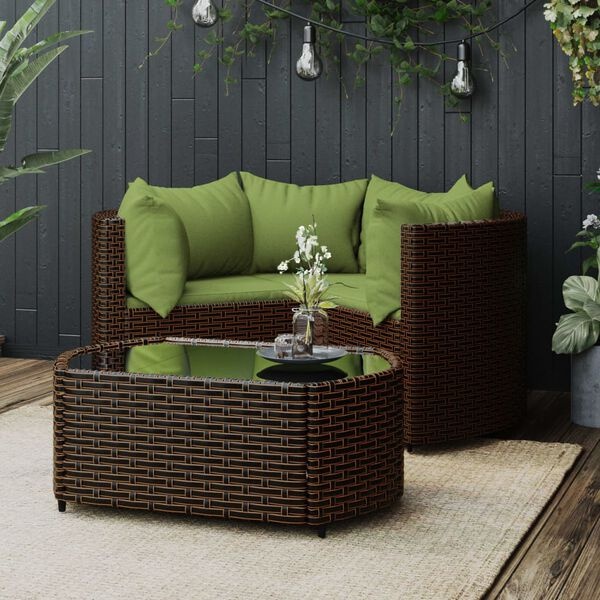 VidaXL 4-delige Loungeset met Kussens - 40% Korting!
