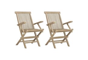 VidaXL Tuinstoelen (2x) - Inklapbaar Teakhout - 30% Korting!