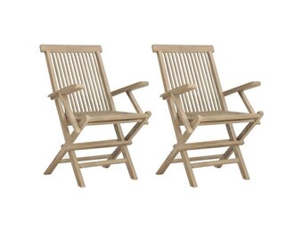 VidaXL Tuinstoelen (2x) - Inklapbaar Teakhout - 30% Korting!