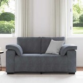 VidaXL Loveseat Bank - 55% Korting - Donkergrijs Fluweel