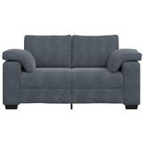 VidaXL Loveseat Bank - 55% Korting - Donkergrijs Fluweel