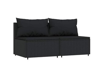 vidaXL Tuinmiddenbanken met Kussens (2 st) - 50% Korting