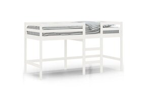 vidaXL Kinderhoogslaper 80x200cm Massief Grenenhout Wit | 40% Korting