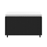 vidaXL Voetensteun Poly Rattan Zwart - 55% Korting