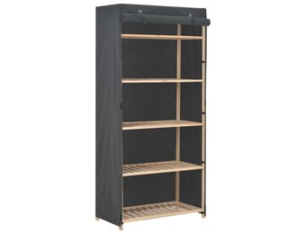 vidaXL Stoffen Kledingkast Grijs (79x40x170cm) - 42% Korting