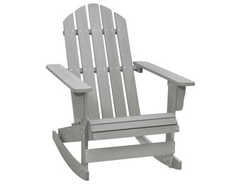 vidaXL Tuinschommelstoel hout grijs