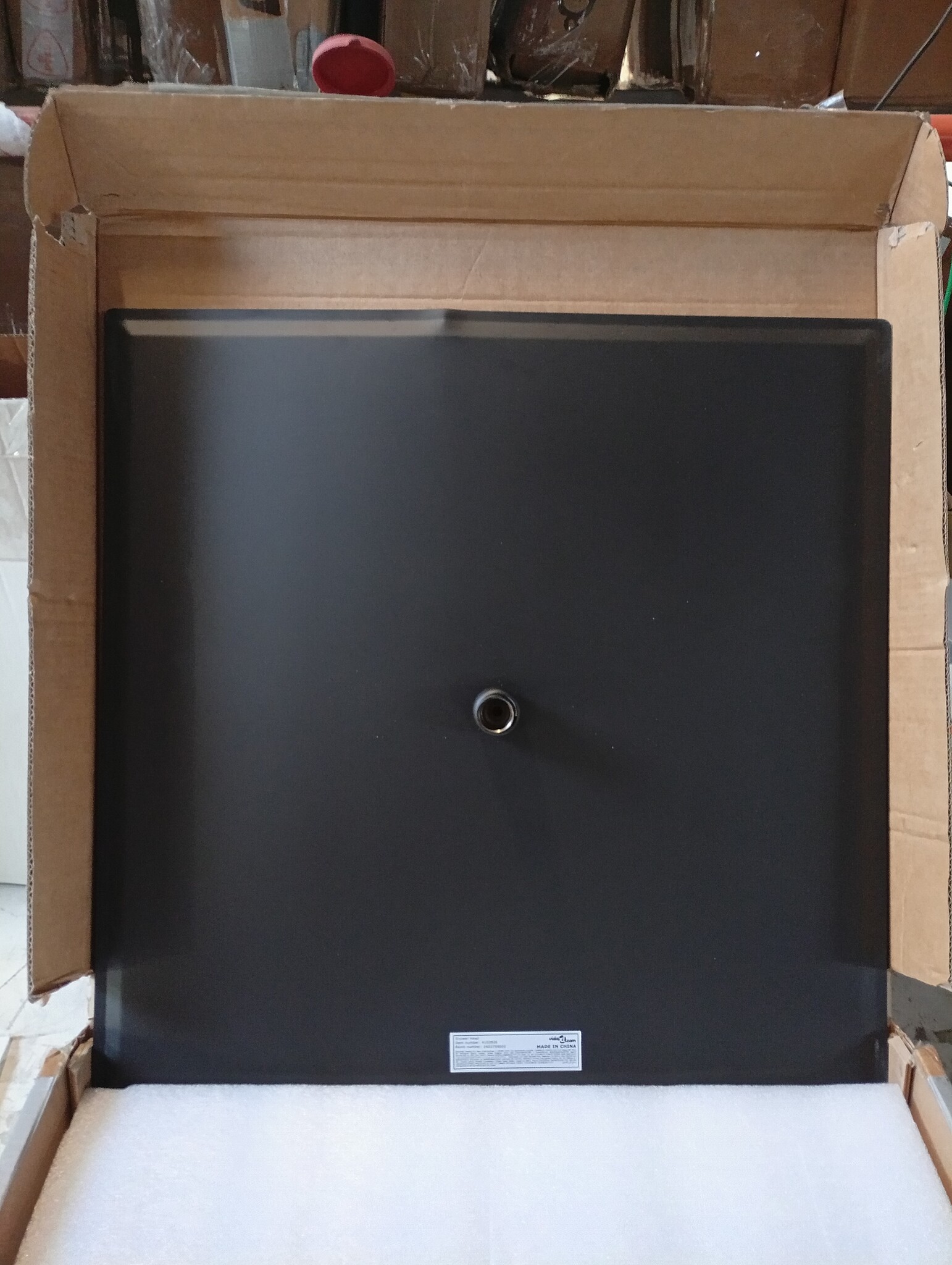 vidaXL Vierkante Regendouchekop 50x50cm Zwart - 60% Korting