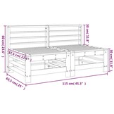 vidaXL Tuinmiddenbanken 2 st massief grenenhout