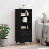 vidaXL Highboard met lade Zwart Eiken - 60% Korting