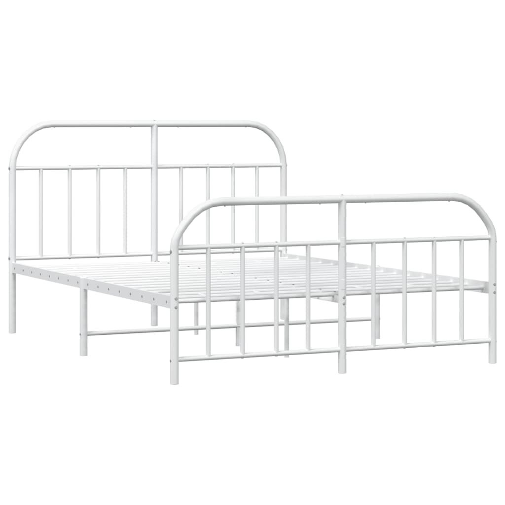 vidaXL Bedframe Metaal Wit 160x200 cm - 60% Korting!
