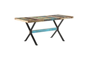 vidaXL Eettafel Gerecycled Hout 160x80cm - 41% Korting