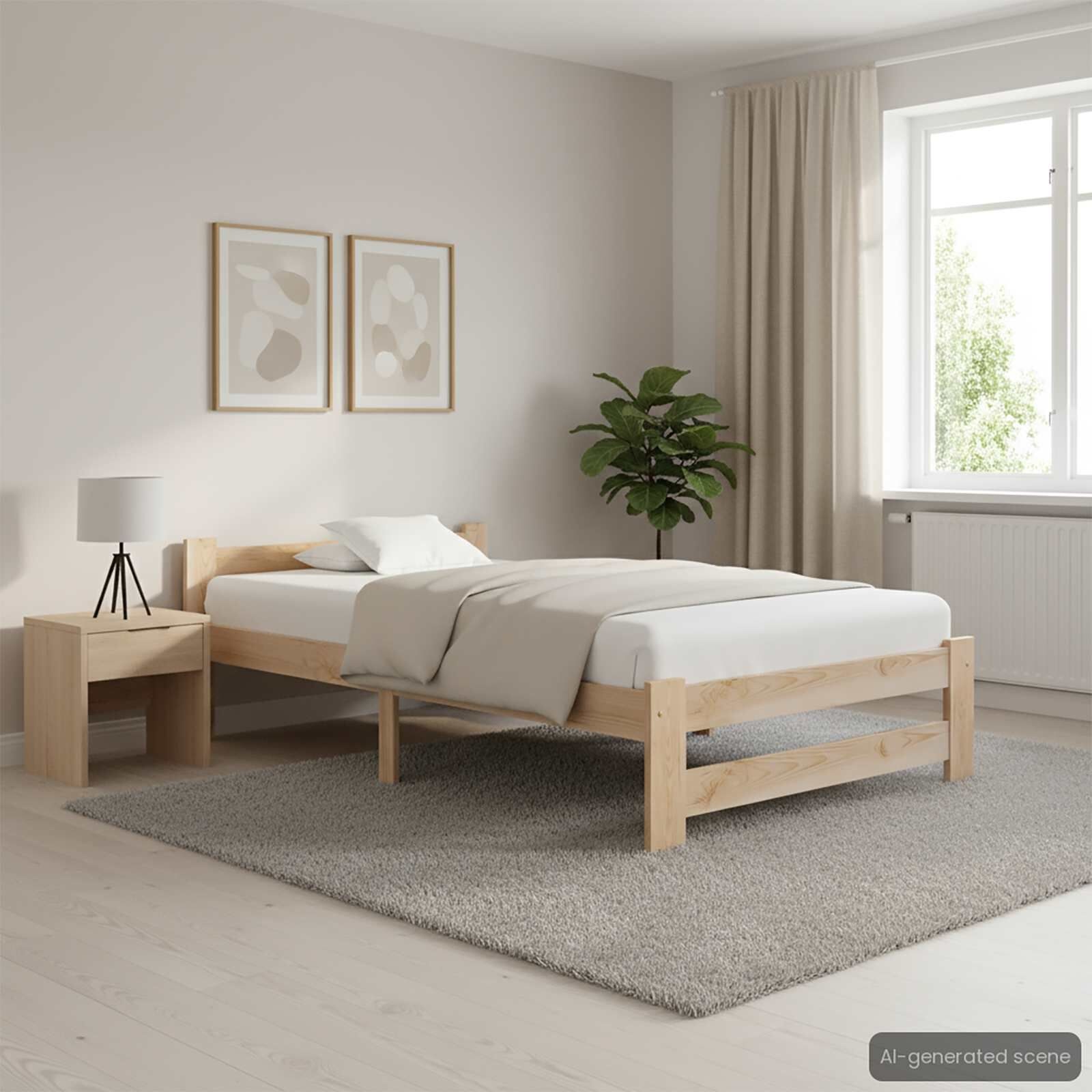 vidaXL Bedframe Grenenhout 90x200 cm - 60% Korting!