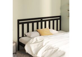 vidaXL Hoofdbord Grenenhout Zwart 206x4x100 cm - 55% Korting!