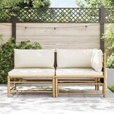 vidaXL Loungeset Bamboe - 30% Korting