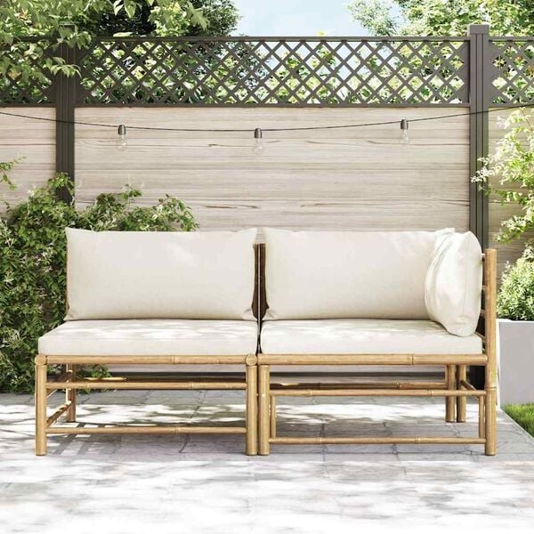 vidaXL Loungeset Bamboe - 30% Korting