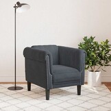 vidaXL Fauteuil Fluweel Donkergrijs - 35% Korting!