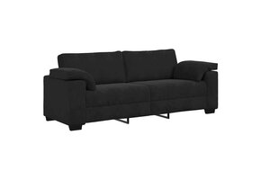 vidaXL 3-zitsbank 178 cm Fluweel Zwart - 30% Korting!