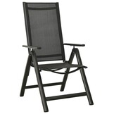 VidaXL Tuinstoelen 2 st. Inkl. 35% Korting | Textileen/Aluminium Zwart
