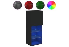 vidaXL TV-meubel met LED 40,5x30x102cm Zwart - 40% Korting!