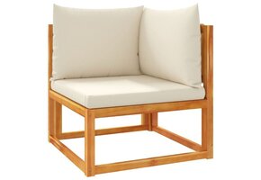 vidaXL Tuinhoekbank met kussens - Massief Acaciahout (55% Korting!)