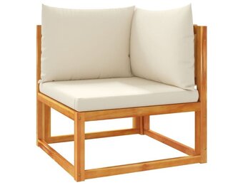 vidaXL Tuinhoekbank met kussens - Massief Acaciahout (55% Korting!)