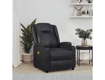 vidaXL Massagestoel Kunstleer Zwart - 30% Korting!