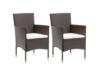 vidaXL Tuinstoelen Poly Rattan (2 st) - Bruin - 30% Korting!