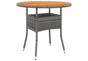 vidaXL Tuintafel Ø80cm Acaciahout & Poly Rattan - 30% Korting!