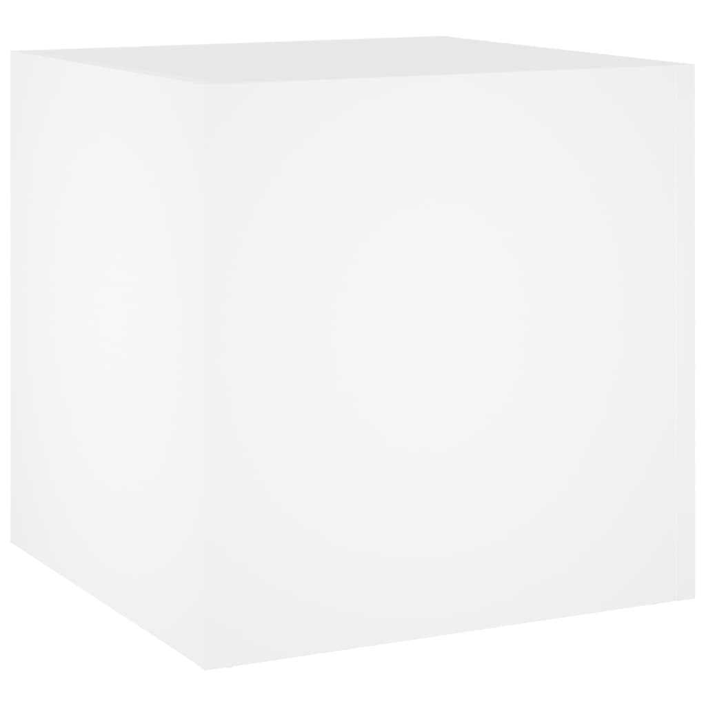 vidaXL Plantenbak 40x40x40cm Bewerkt Hout Wit | 30% Korting