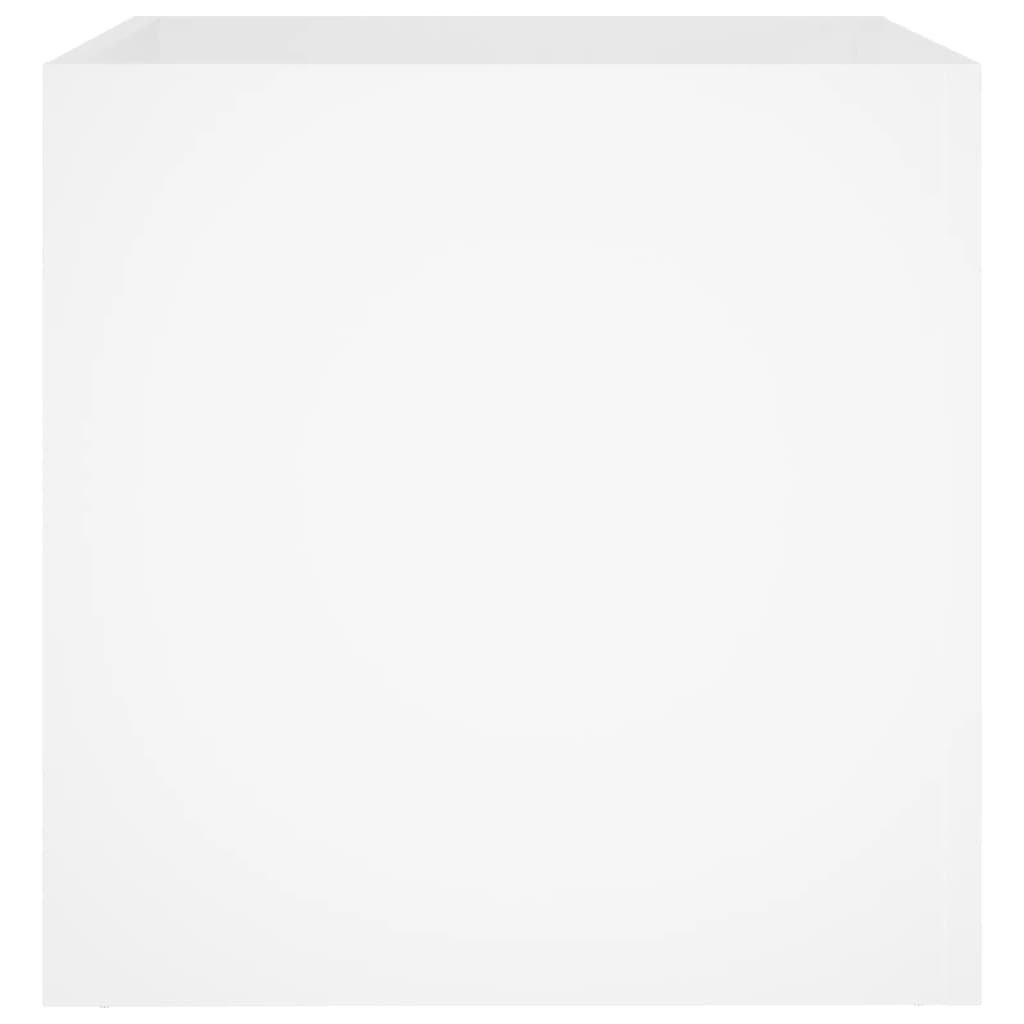 vidaXL Plantenbak 40x40x40cm Bewerkt Hout Wit | 30% Korting
