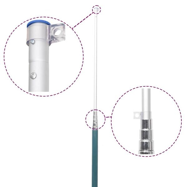 VidaXL Telescopische Vlaggenmast 5,55m Aluminium (30% Korting)