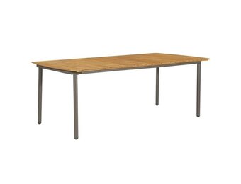 vidaXL Acaciahout & Staal Tuintafel 200x100x72 cm | 30% Korting