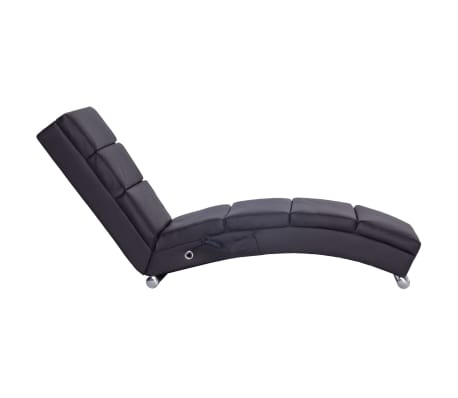 vidaXL Massage Chaise Longue Kunstleer Bruin - 30% Korting!