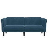 vidaXL 2-zitsbank Fluweel Blauw | Nu 30% Korting