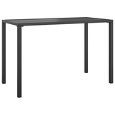 vidaXL Tuintafel Staal Antraciet - 110x54x70 cm | Nu 30% Korting!