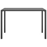 vidaXL Tuintafel Staal Antraciet - 110x54x70 cm | Nu 30% Korting!