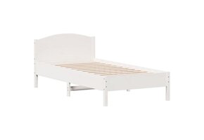 vidaXL Bedframe Grenenhout Wit 90x190cm - 30% Korting