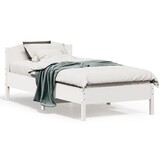 vidaXL Bedframe Grenenhout Wit 90x190cm - 30% Korting