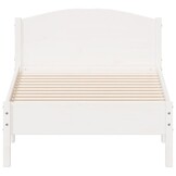 vidaXL Bedframe Grenenhout Wit 90x190cm - 30% Korting
